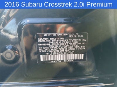 2016 Subaru Crosstrek 2.0i Premium