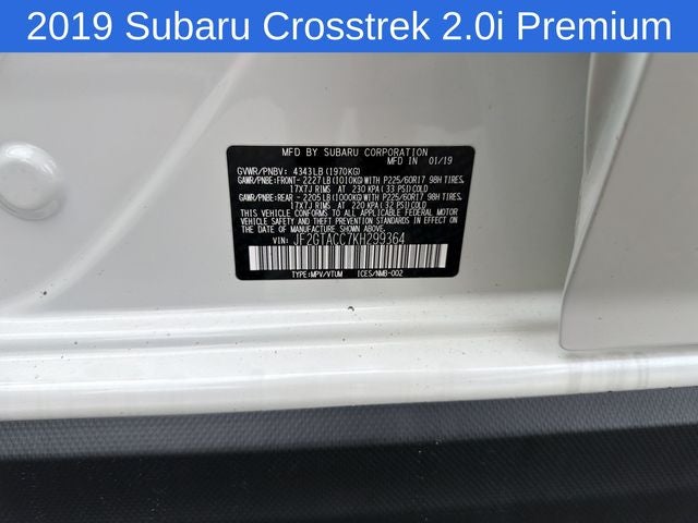 2019 Subaru Crosstrek 2.0i Premium