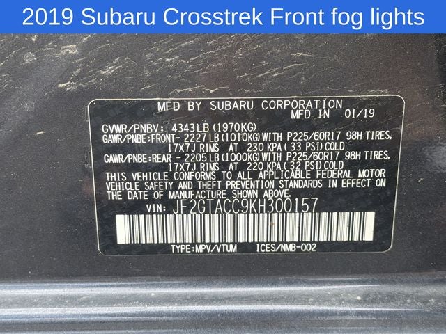 2019 Subaru Crosstrek 2.0i Premium
