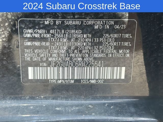 2024 Subaru Crosstrek Base