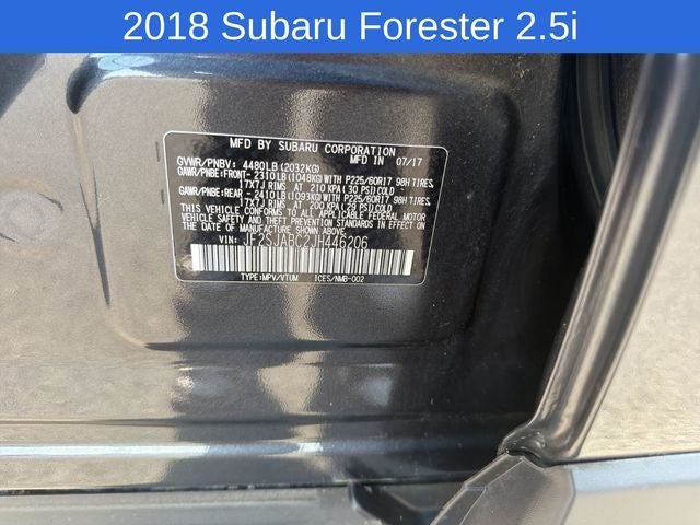 2018 Subaru Forester 2.5i
