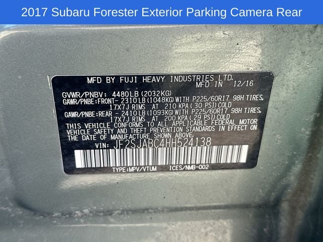 2017 Subaru Forester 2.5i
