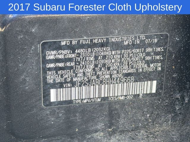 2017 Subaru Forester 2.5i