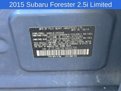 2015 Subaru Forester 2.5i Limited
