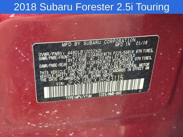 2018 Subaru Forester 2.5i Touring