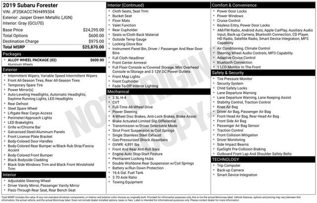 2019 Subaru Forester Base