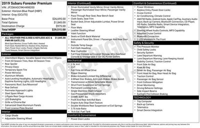 2019 Subaru Forester Premium