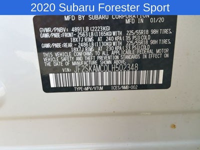 2020 Subaru Forester Sport