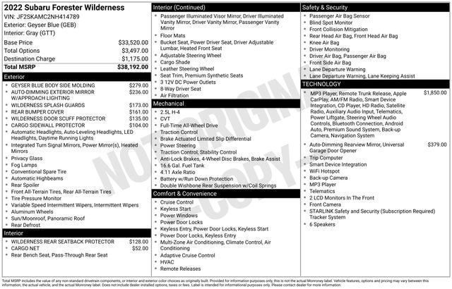2022 Subaru Forester Wilderness