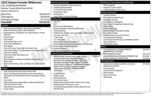 2022 Subaru Forester Wilderness