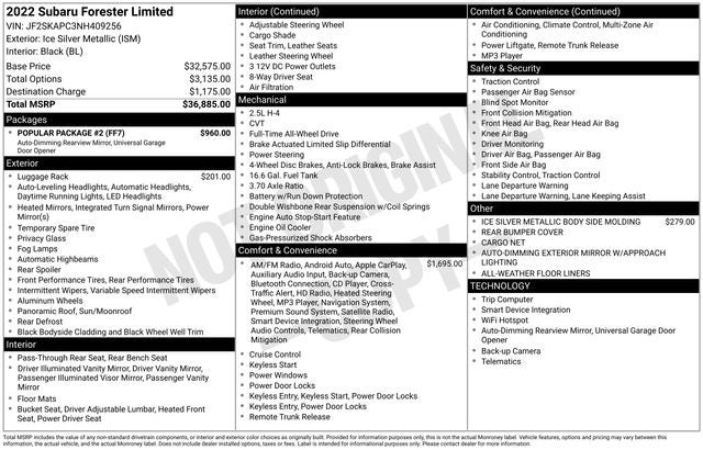 2022 Subaru Forester Limited