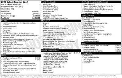 2021 Subaru Forester Sport