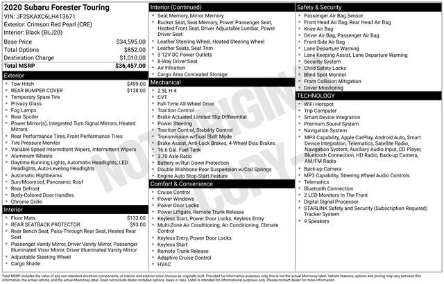 2020 Subaru Forester Touring