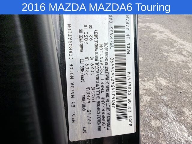 2016 Mazda Mazda6 i Touring
