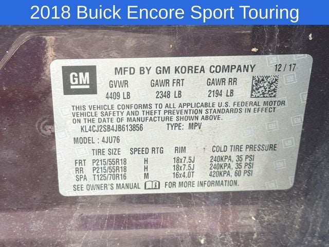 2018 Buick Encore Sport Touring