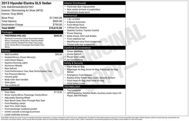 2013 Hyundai Elantra GLS