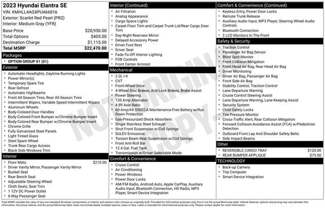 2023 Hyundai Elantra SE