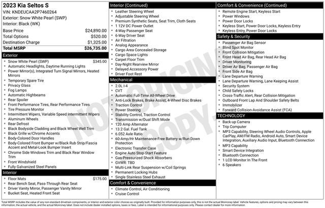 2023 Kia Seltos S