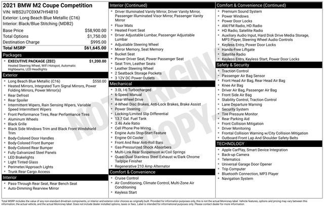2021 BMW M2 Competition
