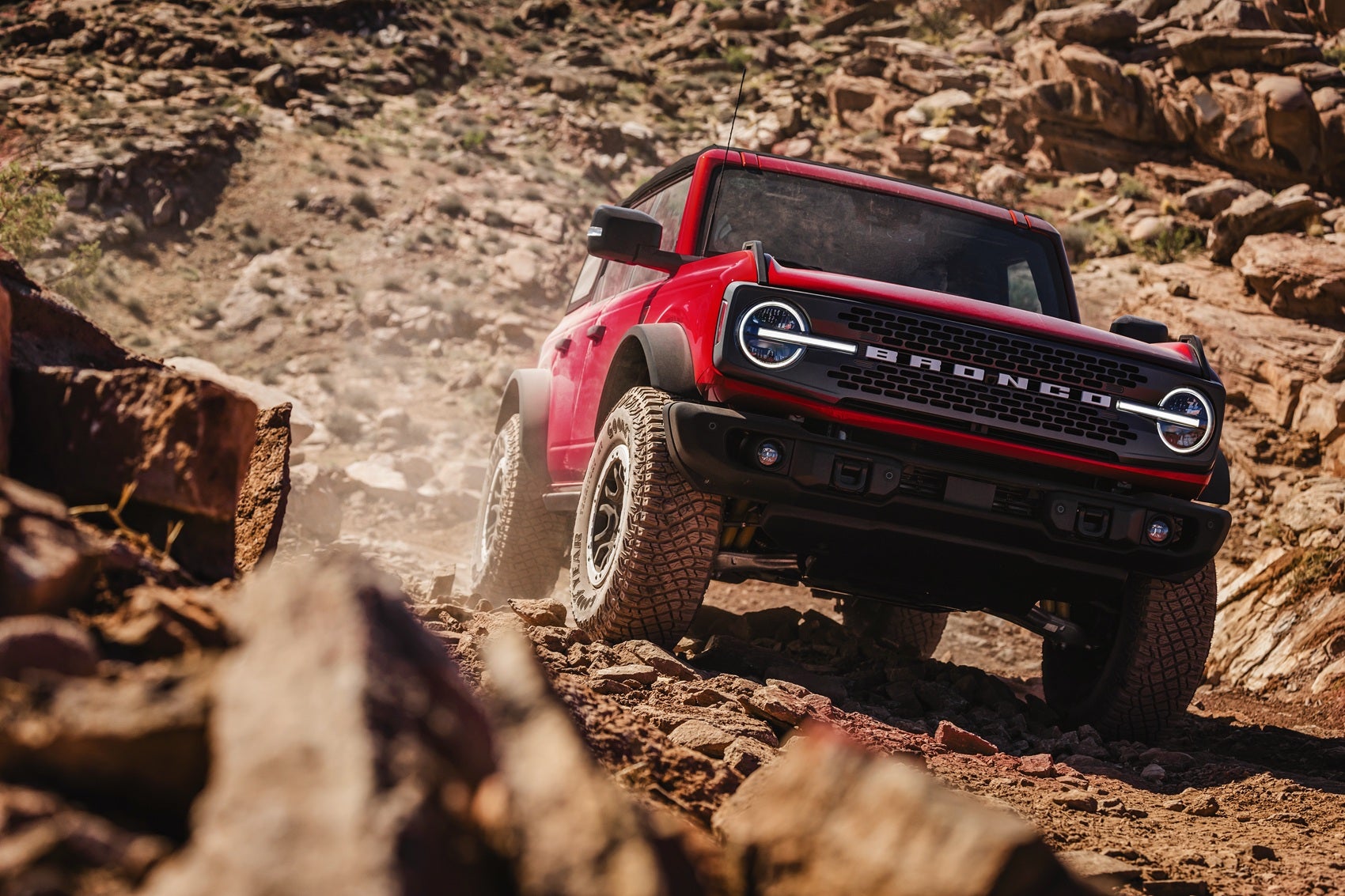 Ford Bronco on an off-road trail