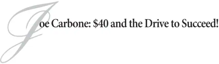 Joe Carbone 40 and the Drive