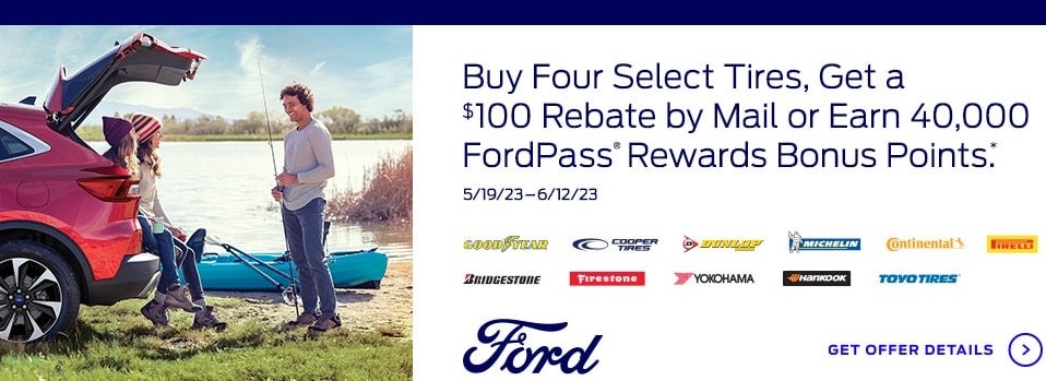 Coupon for buying four select tires at Don's Ford Service Center.